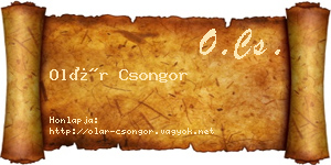 Olár Csongor névjegykártya